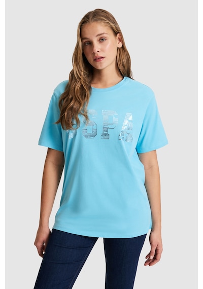 U.S. Polo Assn. U.s. Polo Assn. Kadın Aqua Tişört Basic 50321690-vr007 U.S. Polo Assn. U.s. Polo Assn. Kadın Aqua Tişört Basic 50321690-vr007