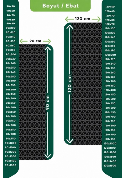 Hortumtech Zmat Yıldız Paspas Kaydırmaz Pvc Islak Zemin Duş Havuz Su Tahliyesi 5 Mm - Siyah 120 X 650 Cm