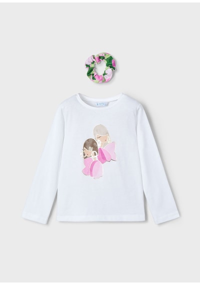 Mayoral Kız Çocuk Uzun Kol Tshirt - Mayoral - Beyaz - 4 Yaş - 3016-beyaz-4 Yaş BEYAZ