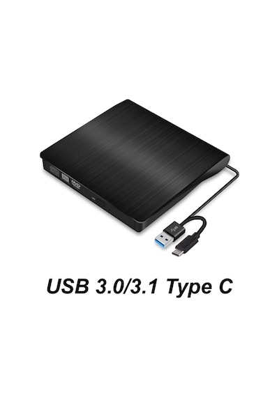 Maxgo 3124 Harici Dvd Rw External Taşınabilir Ultra Ince Usb 3.0 Tyce C Cd/dvd Optik Okuyucu