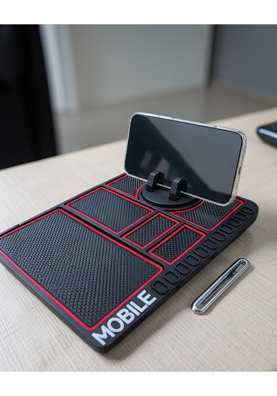 Araç Konsol Organizatörü Kaydırmaz Silikon Telefon Standlı Uczznumaratorpad-3 Diğer