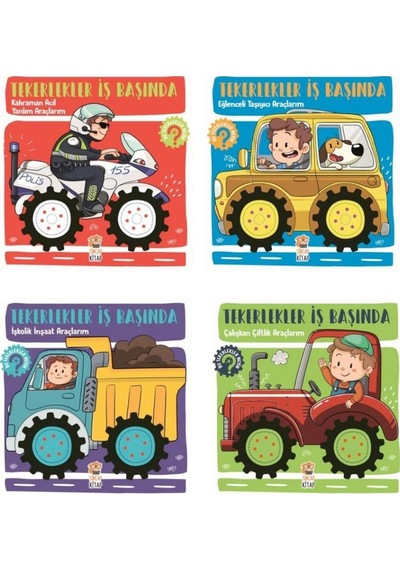 Pedagog Onaylı Tekerlekler Iş Başında Set 4 Kitap - Sincap