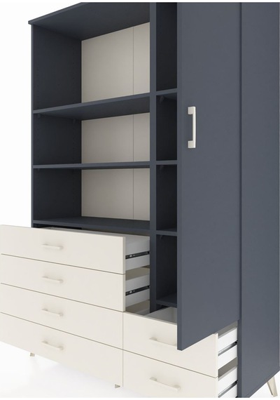 Hyperion Dolap 7 Raflı 6 Çekmeceli Tek Kapaklı 132x44x195 Antrasit-antrasit/aytaşı Antrasıt/aytası Hyperion Dolap 7 Raflı 6 Çekmeceli Tek Kapaklı 132x44x195 Antrasit-antrasit/aytaşı Antrasıt/aytası