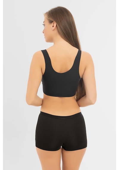 Basic Lazer Kesim Dikişsiz Kadın Boxer Külot 3'lü Paket Renkli Çok Renkli
