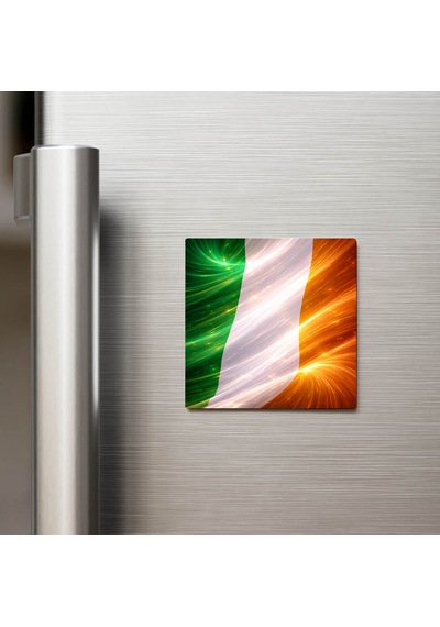 İrlanda Ireland Abstract Ülke Bayraklı Buzdolap Magneti - 9x9 Cm