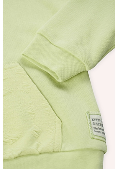 Erkek Bebek Kapüşonlu Yeşil Sweatshirt Çok Renkli