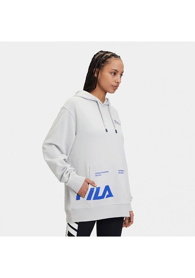 Gri Fila Kapşonlu Sweatshirt Embroidery Detail Su411113 Gri