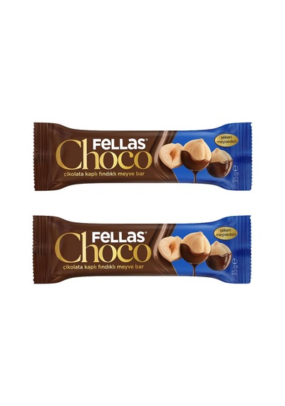 Çikolata Kaplı Meyve Bar Fındıklı 35gr X2
