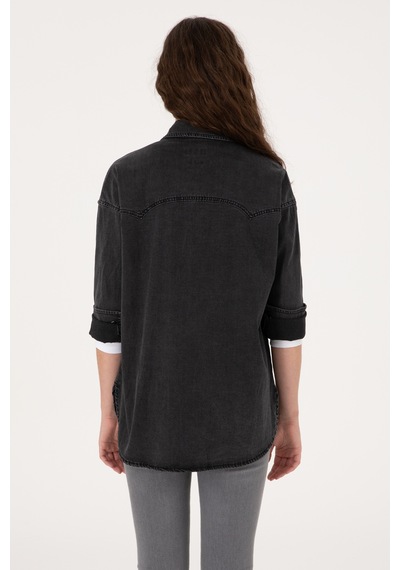 U.s. Polo Assn. Kadın Siyah Gömlek Jean 50304311-dn0027 Siyah