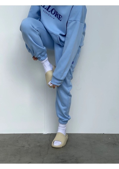 Ellore Australia Eşofman Takımı Sweatshirt Jogger - Bebe Mavisi Baskılı Oversize Şardonlu Kapüşonlu Bebe Mavisi Ellore Australia Eşofman Takımı Sweatshirt Jogger - Bebe Mavisi Baskılı Oversize Şardonlu Kapüşonlu Bebe Mavisi
