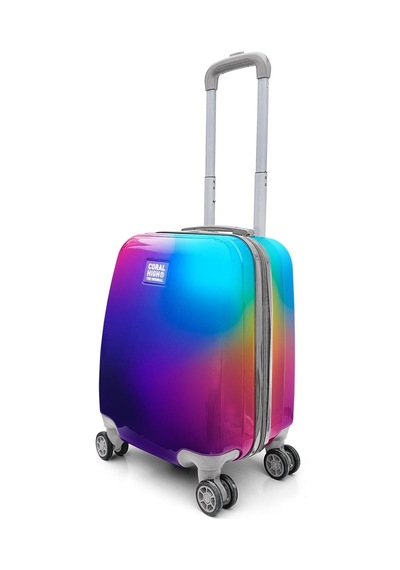 Coral High Renkli Desenli Mini Kabin Boy Valiz 40cm 16766 Çok Renkli
