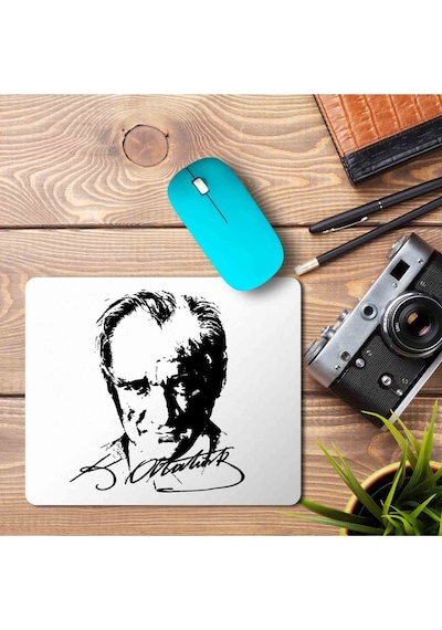 Atatürk Portre İmza Baskılı Mousepad Mouse Pad