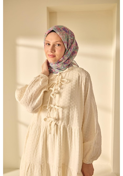 Silk Home Soft Eşarp 73090-20 Pastel Yeşil, Eflatun, Pembe, Somon Pembe