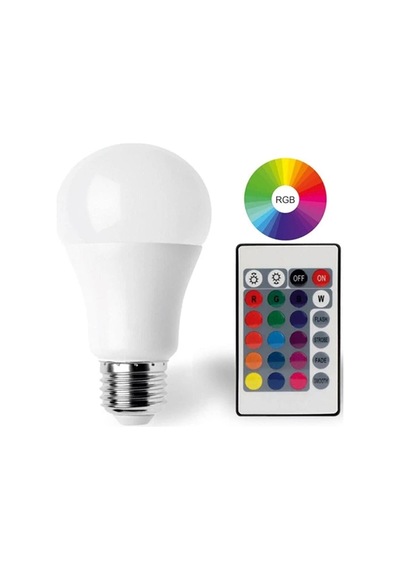 Renk Değiştiren Led Rgb Ampul E27 10W Kumandalı Aydınlatma