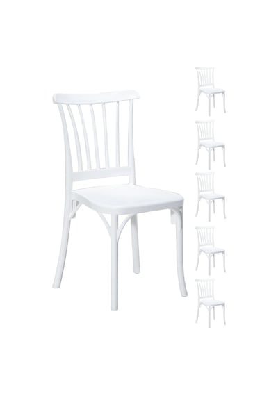 6 Adet Violet Beyaz Sandalye / Balkon-bahçe-mutfak