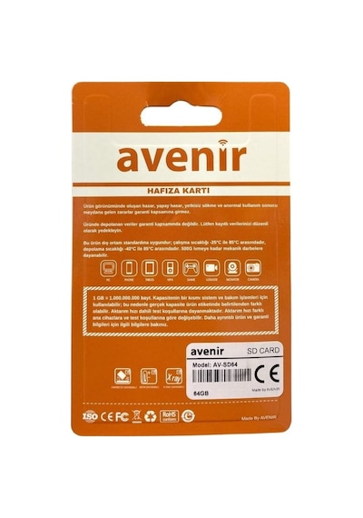 Avenir 64gb Micro Sd Hafıza Kartı - Av-sd64