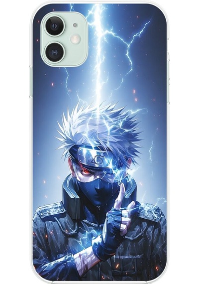 Apple Uyumlu iPhone 11 Şeffaf Kılıf Naruto Kakashi Tasarımlı