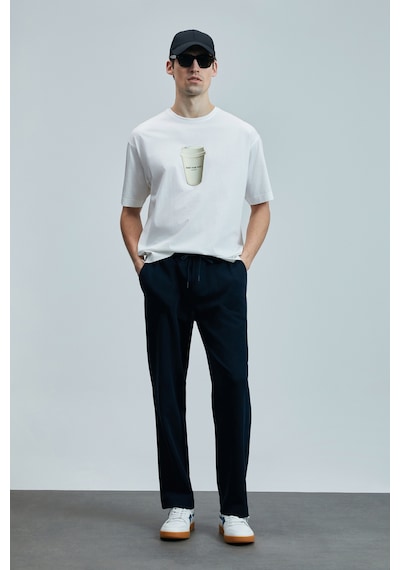 Lufian Omen Erkek T-shirt 111020252 Beyaz