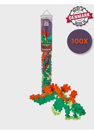 Plus - Plus Minecraft Temalı Silindir Kutuda Stegosaurus Lego Yapı Oyuncağı 100 Parça 4093