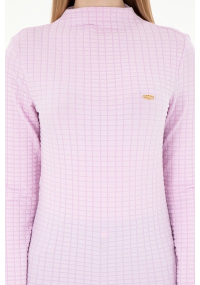 U.S. Polo Assn. Kadın Pembe Dik Yaka Sweatshırt 50292421-VR041