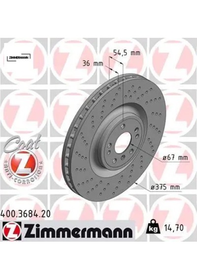 Fren Dıskı On 4-matic W166 X166 C292 Zımmermann A1664211600