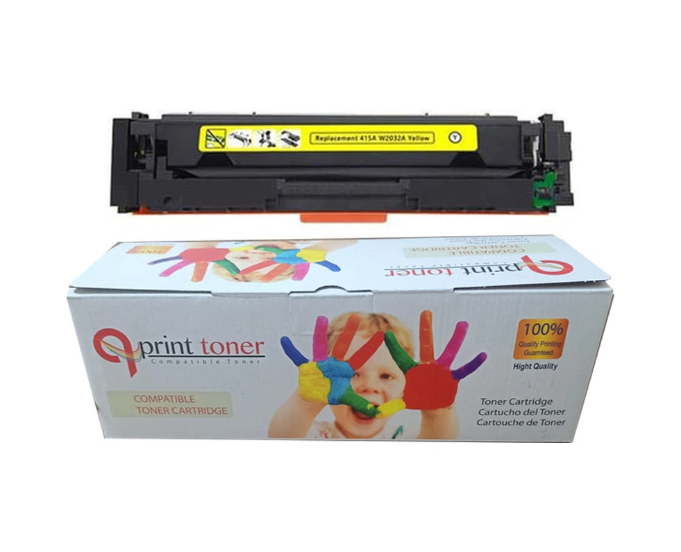 Qprint Hp W2032x Cf415x Uyumlu Toner Sarı Yüksek Kapasite Çipli Toner 6000 Sayfa