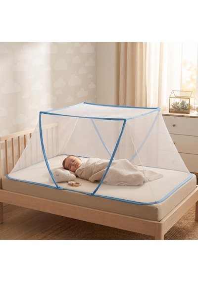 Portatif Bebek Ve Çocuk Sinek Koruyucu Cibinlik Tül 50x125 Cm - Katlanabilir Beşik Ve Yatak Tülü