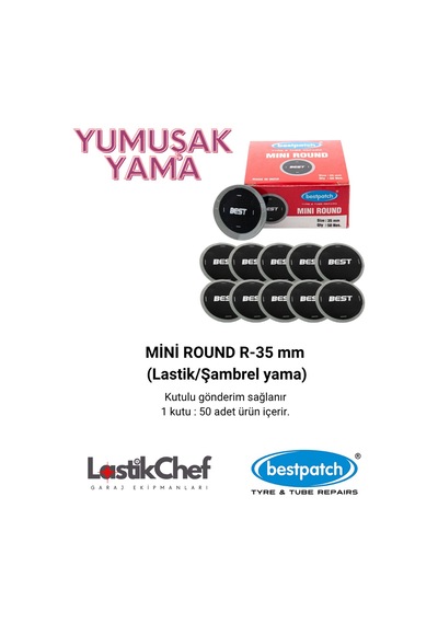 Mini Round R-35 Mm Lastik/şambrel Yama