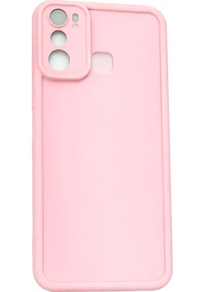 İnfinix Hot20play Uyumlu Kamera Çıkıntılı Mat Silikon Telefon Kılıfı Pembe