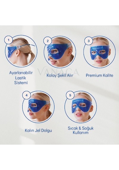 Termojel Göz Maskesi Soğutucu Etkili Sıcak&soğuk Kullanıma Uygun Göz Çok Renkli