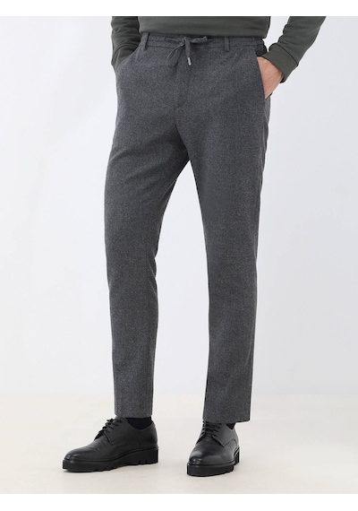 Kip Antrasit Düz Modern Fit Yün Karışımlı Takım Elbise 001