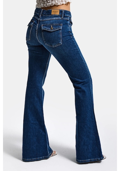 it's basic Kadın Mavi Renk 2w5-5 Sln05 Midrise Flare Fit Esnek Kumaş İç Boy 83cm Denim Jean