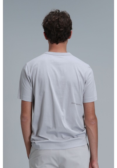 Lufian Kane Modern Grafik T- Shirt Taş Taş 111020206100190 Taş