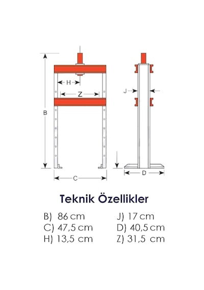 Grayzer 10 Ton Hidrolik Pres