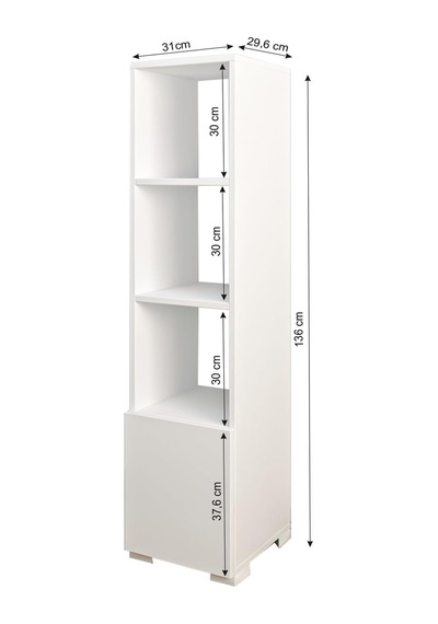 Kuzey 4 Raflı, Kapaklı Minimal Kitaplık, Antrasit Diğer