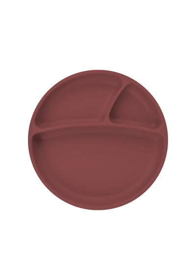 Vakum Tabanlı Silikon Tabak Porsiyon Bordo 6ay