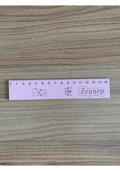 Ahşap Cetvel 3'lü Pembe