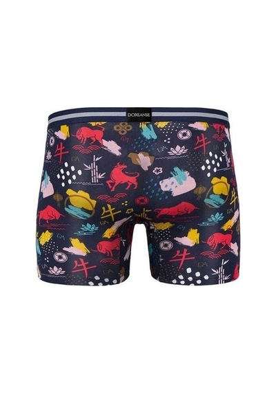 Doreanse Erkek Memox Baskılı Modal Normal Paça Renkli Boxer 1849 (525297869) Çok Renkli