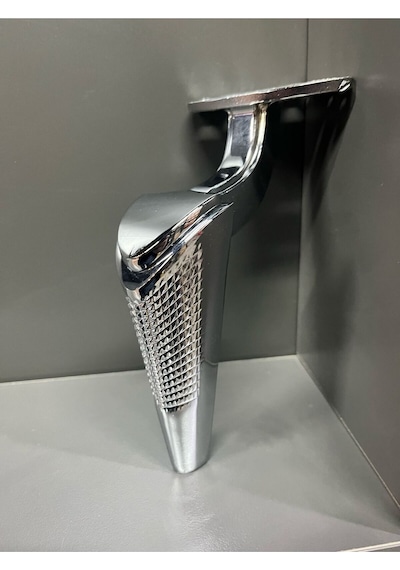 Lara Metal Ayak 20cm Krom Koltuk Dolap Komidin Şifonyer Modern Tv Ünite Modern Mobilya Puf Gümüş