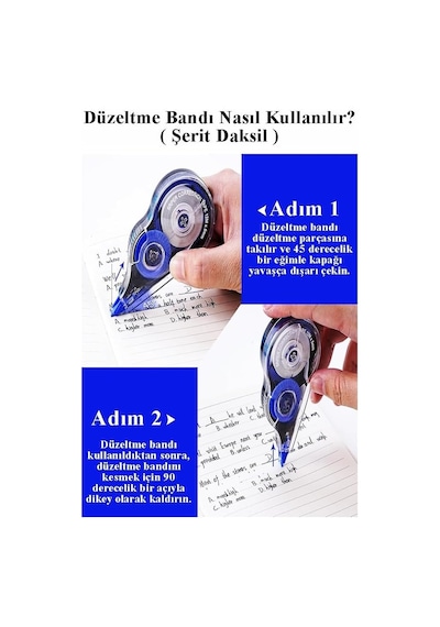 Şerit Daksil 5mmx8 Metre 6 Adet Şerit Düzeltici Fixpoint Şerit Silici Yazı Silici Büro Ofis Okul Genel