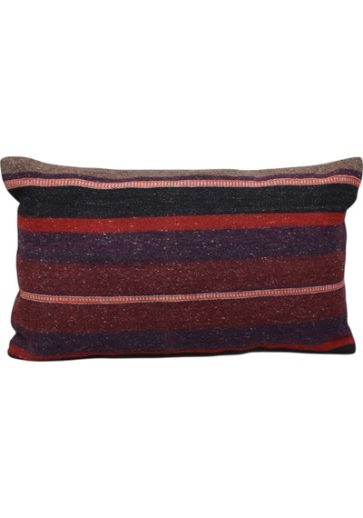 Zehra Abla Halı Yeni El Dokuma Dekoratif Lumbar Kilim Kırlent Yastık Kılıfı 6128
