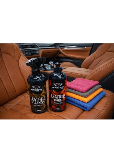 3lü Set Deri Temizleyici + Deri Bakım Ürünü + Mikrofiber Uygulama Bezi