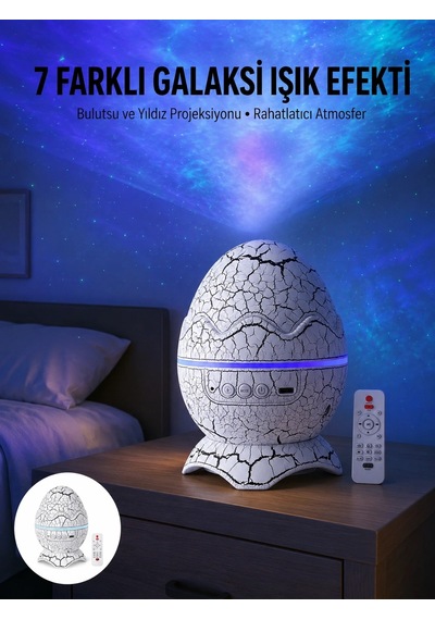 Buğz Gece Lambası Yumurta Işık Speaker Yeni Nesil Dinozor Yumurtası Görünümlü - 5000 .