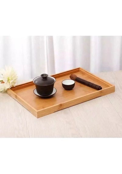 Bambu Çok Amaçlı Düzenleyici Sunum Tepsisi 33 Cm X 22 Cm Royaleks-81287 Açık Bej