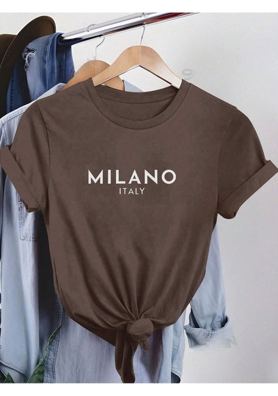 Flood Of Style Kadın Kahverengi Milano Baskılı Oversize