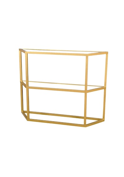 Alison 2 Raflı Gold Metal Dresuar&konsol Gold