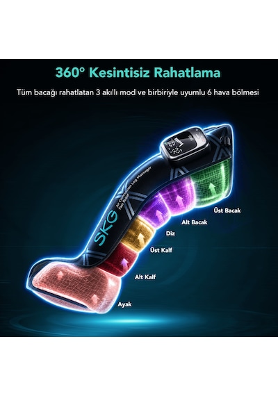 Skg Yy-a01l L Beden Lenf Drenaj Ve Bacak Kompresyon Masaj Aleti 360 5 Kademeli Hava Basıncı 2'li Set Sağ+sol Akıllı Bacak Ve Ayak Masaj Cihazı 3 Akıllı Masaj Modu Skg Yy-a01l L Beden Lenf Drenaj Ve Bacak Kompresyon Masaj Aleti 360 5 Kademeli Hava Basıncı 2'li Set Sağ+sol Akıllı Bacak Ve Ayak Masaj Cihazı 3 Akıllı Masaj Modu
