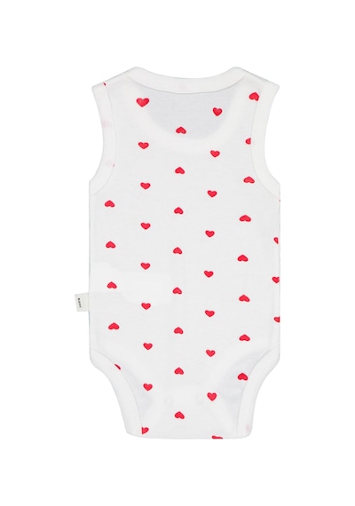 Civil Baby Kalp Baskılı 1-36 Ay Çıtçıtlı Badi - Ekru