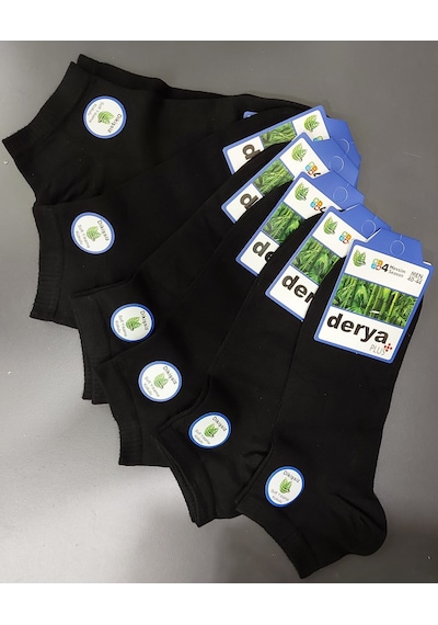 Derya Erkek Bambu Patik Çorap 12 Adet Siyah