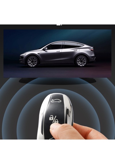 Tesla Model Y Model 3 Anahtar Kartı Muhafaza Kabı Gümüş